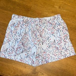 Secret Treasures Red White Blue Pink Flamingo Pajama Lounge Shorts Womens Small